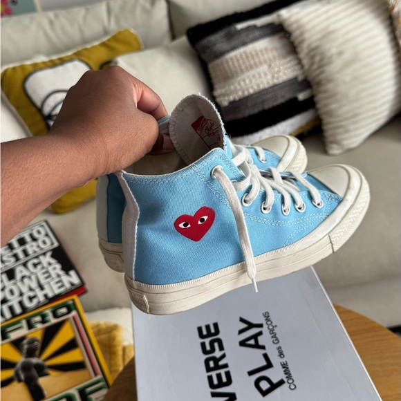 CONVERSE Comme des Garcons PLAY x Chuck 70 High Bright Blue - Picture 6 of 9